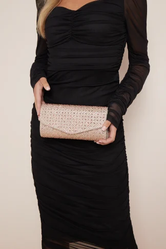 DIAMANTE EVENING CLUTCH BAG