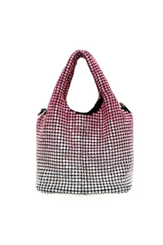 CRYSTAL TOP HANDLE EVENING BAG
