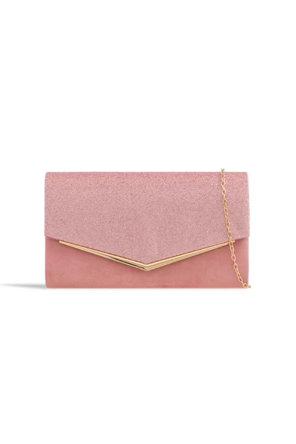 GLITTER ENVELOPE CLUTCH BAG