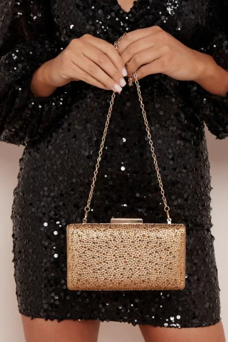 GLITTER EVENING CLUTCH BAG