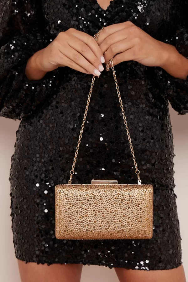 GLITTER EVENING CLUTCH BAG