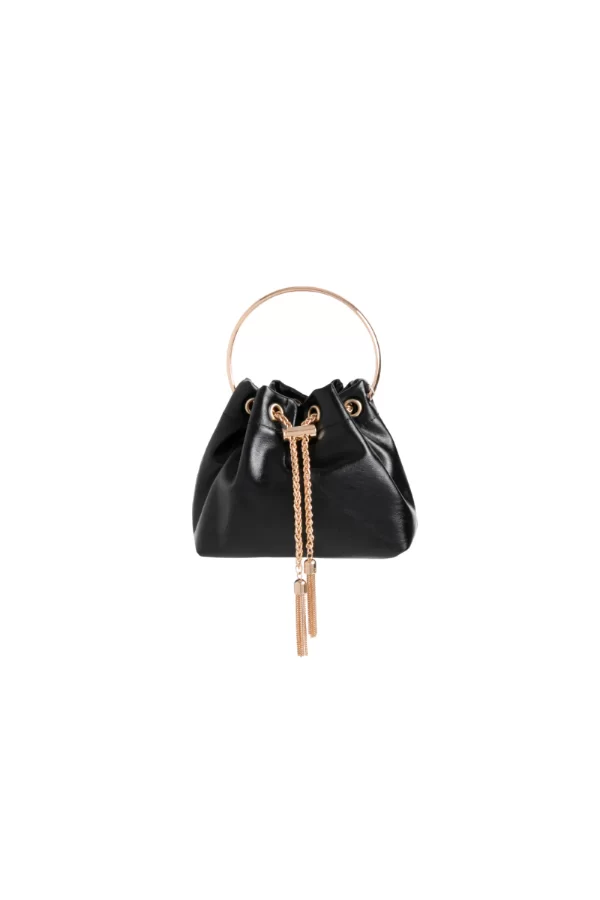 TOP HANDLE LEATHER LOOK BAG