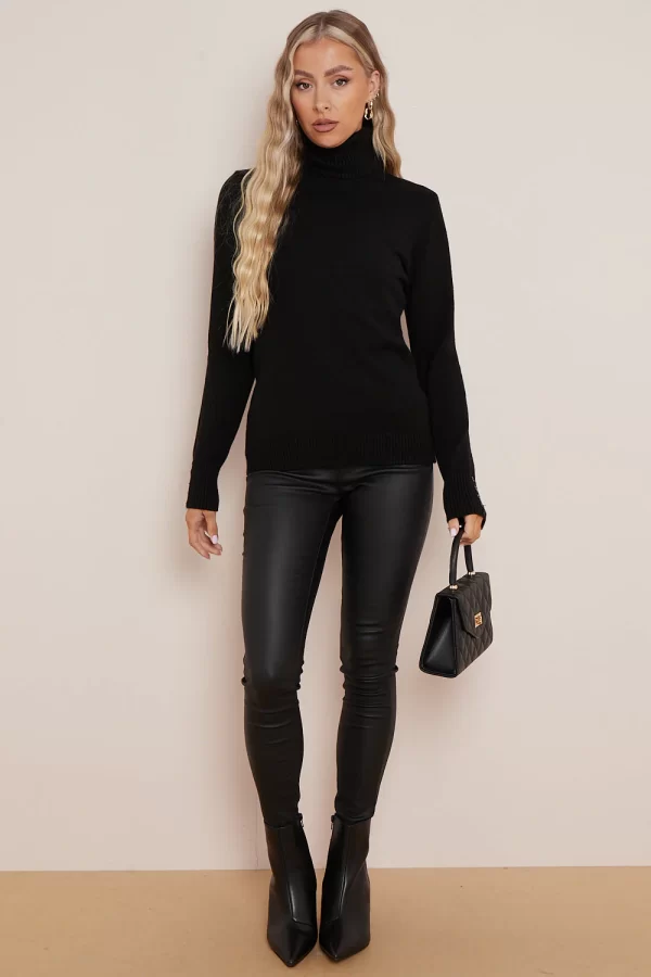 Wool Blend Roll Neck Jumper