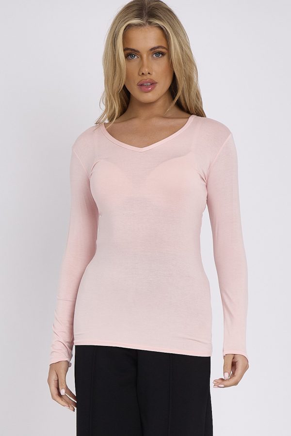 V-Neck Long Sleeve Top