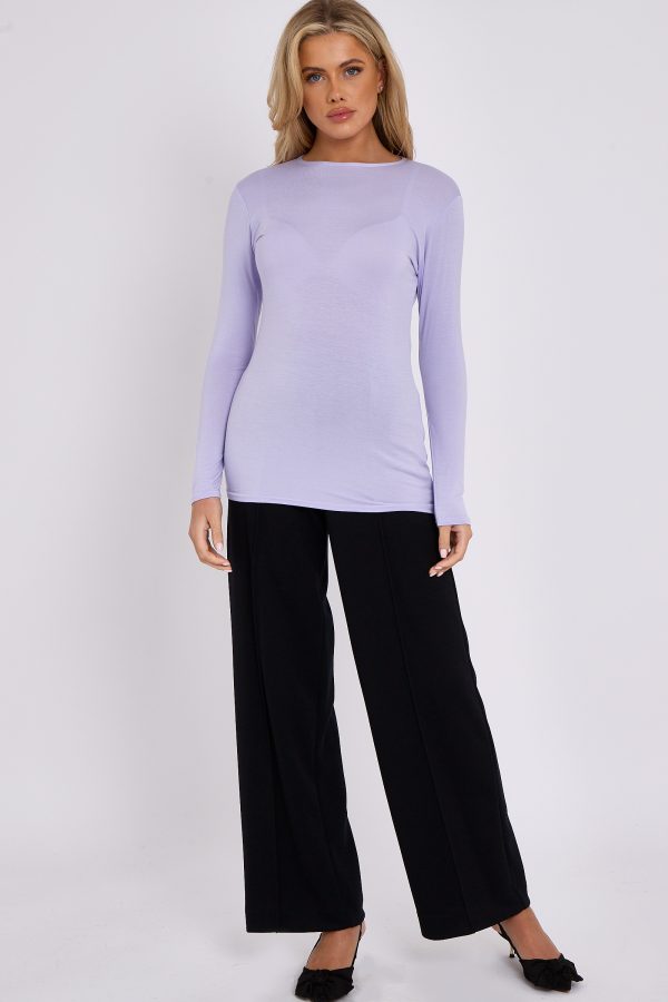 Round Neck Long Sleeve Top