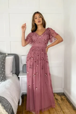 PINKO ASH ROSE MAXI DRESS